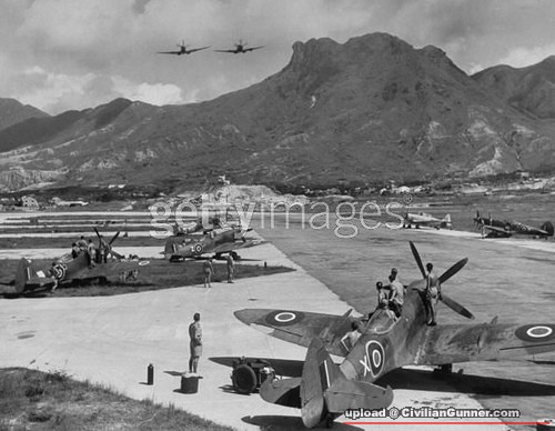 1949 Armed forces practicing flying while other pilots are watching from the ground.jpg